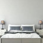 Set of 2 Contemporary Nightstand Lights with Integrated Dual USB Ports and AC Power Outlet, Ideal for Bedroom or Study, LED Bulbs Provided