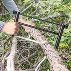 Disassembled Portable Bow Saw, Lightweight Aluminum Frame Camping Hand Saw with Storage Bag for Outdoor Wood Cutting