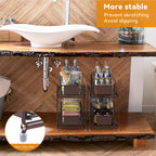 Set of 2 Under Sink Organizers -2-Tier Pull-Out Sliding Basket Storage Shelves