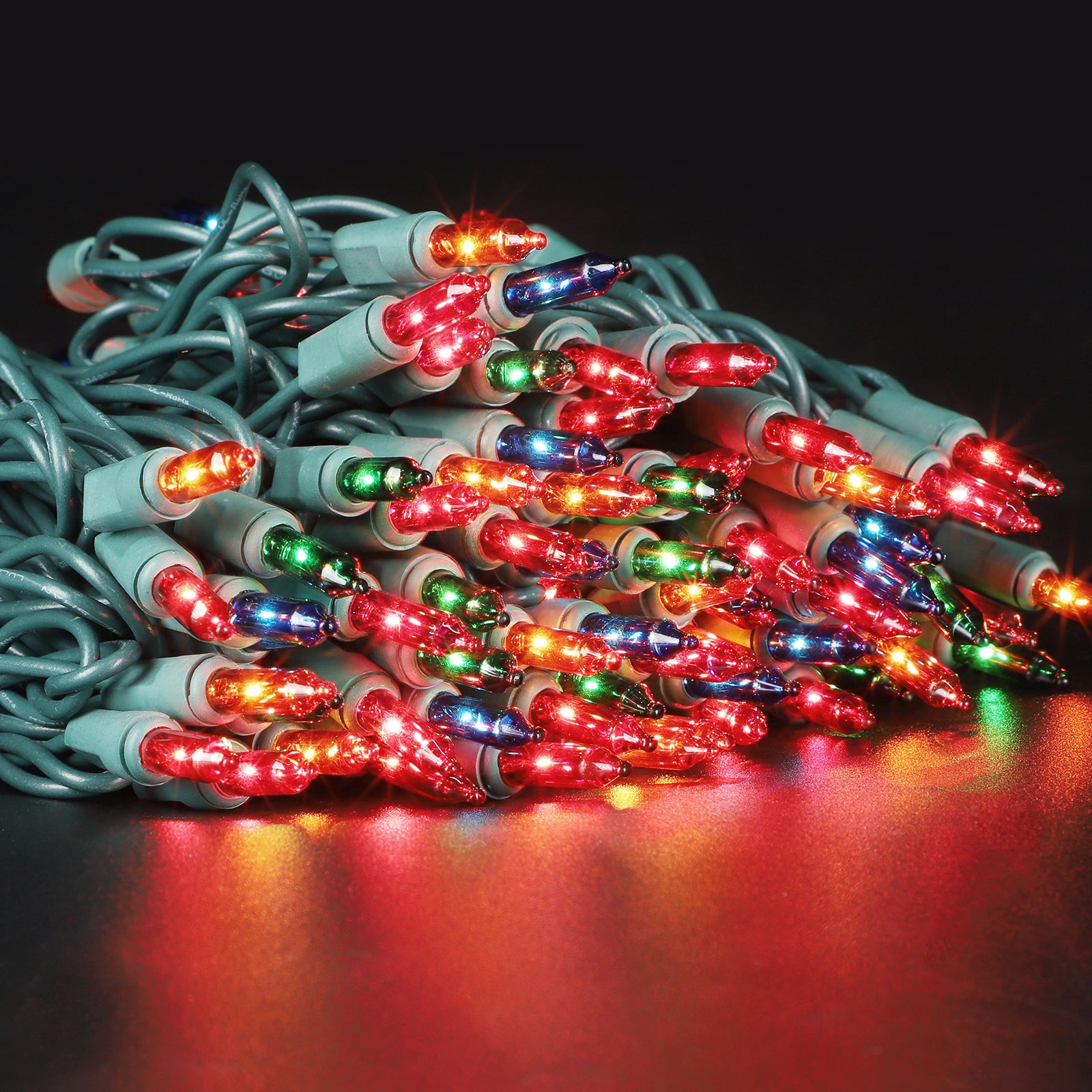 2 Pack Multicolor Christmas Lights, 33ft 150 Count Each Connectable Incandescent Mini String Lights, UL Certified Green Wire Lights for Indoor Outdoor Holiday Decor