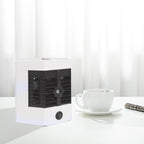 Portable Mini Air Conditioner Fan, Personal USB Evaporative Air Cooler with Ice Box and 2 Speeds for Office and Dorm,