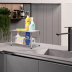 Multi-Functional Kitchen Sink Organizer, Appliance Storage Shelf with Sliding Pull-Out Drawer