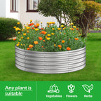 Large Round Galvanized Fire Pit Ring & Garden Planter
