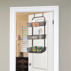 3-Tier Mesh Basket Floor Storage Rack - Multi-Purpose Bathroom & Kitchen Organizer with Handle, Bronze