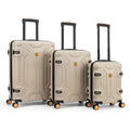 3-Piece Hardside Luggage Set with TSA Lock, Durable Lightweight Spinner Suitcase 20/26/30 Inch (Beige)