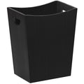 Minimalist Farmhouse Waste Basket, 2 Gallon Rectangle Wooden Trash Container, Decorative Open-Top Garbage Can with Side Cutout Handles for Bathroom Vanity, Bedroom Nightstand, Kitchen Countertop