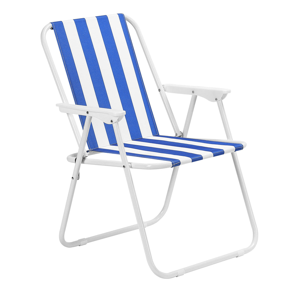 Portable Outdoor Folding Chair, Beach Chair, with Metal Frame and Woven PE Material, Very Suitable for Camping, Beaches, Parks and Long-distance Travels