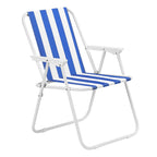 Portable Outdoor Folding Chair, Beach Chair, with Metal Frame and Woven PE Material, Very Suitable for Camping, Beaches, Parks and Long-distance Travels