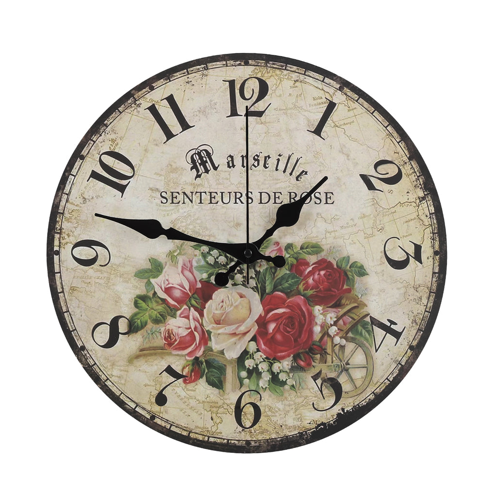 12 Inch Wall Clock, Accurate Decorative Clocks, Silent Non Ticking Easy to Read Wall Clock for Bedroom/Living Room/Kitchen
