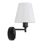 Modern Swing-Arm Wall Sconce Set | Plug-In Reading Lights with Premium Linen Shades (Set of 2)