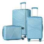 3Pcs Travel Luggage Set Trolley Spinner 20 /24/28 inch Suitcase Hard Shell Gold