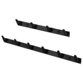 2 Pack Aluminum Coat Hook Rack, 4 Hooks & 6 Hooks Mixed Set Matte Black Wall Mount Entryway Coat Rail, Heavy Duty Wall Hook Strip for Hat, Bag, Towel, Umbrella, Key for Bedroom Bathroom Mudroom