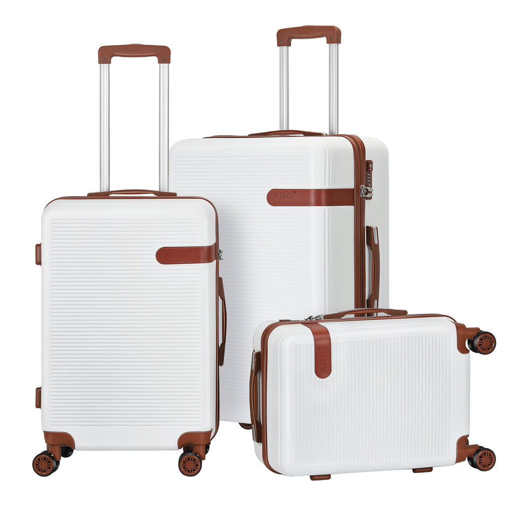 3 Piece Hardshell Luggage Set, Spinner Wheels, Lightweight Suitcase, TSA Locks Fashion Travel Suitcase Trolley Case, 20/24/28 Inches