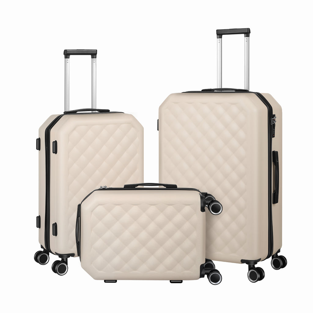 3PCS Travel Trolley Case Hardside Spinner Luggage Bag Set Lightweight 20/24/28 inch