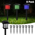 8 PCS Solar outdoor lamp, Halloween decoration lamp, LED landscape lighting outdoor solar path lamp, solar garden lamp, outdoor waterproof solar path lamp, suitable for gardens, patios and driveways