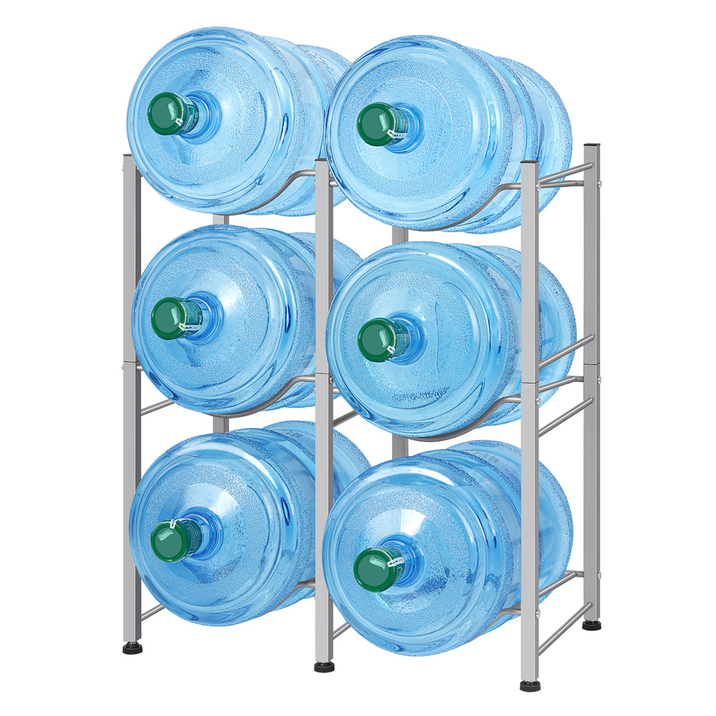 6-Bottle High-Capacity Water Tower | Double-Row 3-Tier Heavy-Duty Storage Rack
