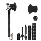 18 Inch Portable Folding Camping Axe, Tactical Multi-Tool Hatchet and Shovel with Protective Sheath for Hiking, Hunting, and Emergency Survival