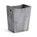 Small Wooden Waste Basket w/ Double Handles - Rustic Wood Garbage Can for Office, Bathroom, Bedroom