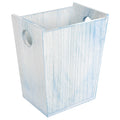 Farmhouse Garbage Can Bathroom Trash Can Wood Waste Bin with Handles Waste Basket for Office Decorative Rectangular Trash Containers Wastebaskets Storage for Living Room Kitchen