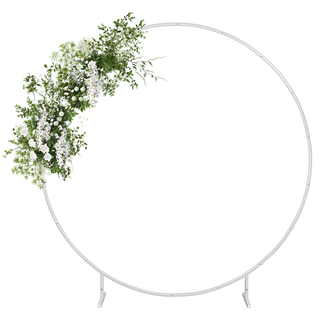 7.2 Feet, Outdoor Garland, Balloon Arch, Metal Round Background Stand, Stable Arch Background Stand, Round Background Stand for Wedding Birthday Party Baby Shower Party Decoration
