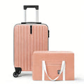 2 Piece Carry On Luggage Set with Bonus Foldable Duffel Bag, 20 Inch Spinner Suitcase with Built-in Hook for Extra Bag, TSA Lock, Telescopic Handle Perfect for Back to School, Business Trip and Weekend Getaway