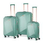 Luggage Set 3 Piece Luggage Set Carry On Suitcase Hardside Luggage with TSA Lock Spinner Wheels, Rose Gold ABS+PC (20in/24in/28in)