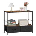 Side Tables Living Room 3 Tier Bed Side Sofa Table with Drawers Farmhouse Small End Table with Storage Shelf for Small Spaces, Bedroom, Home Decor