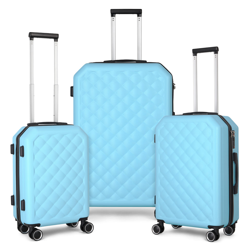 3PCS Travel Trolley Case Hardside Spinner Luggage Bag Set Lightweight 20/24/28 inch