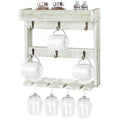 Mug Rack Shelf for Wall Coffee Mug Holder with 6 Hooks and 4 Glasses Hanging Cups Organizer Wall Mount with Shelf Wood Cups Organizer 3 Tier Mugs Display and Collection for Home Kitchen