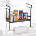 Magnetic Spice Rack for Fridge - with Paper Towel Holder & Hooks