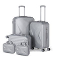 5Pcs Luggage Set ABS Lightweight Travel Trolley Carry On Suitcase w/TSA &Wheels