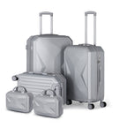 5Pcs Luggage Set ABS Lightweight Travel Trolley Carry On Suitcase w/TSA &Wheels