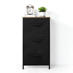 3-Drawer Fabric Nightstand - Small Bedside Dresser for Bedroom, Office & Dorm