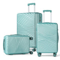 3Pcs Travel Luggage Set Trolley Spinner 20 /24/28 inch Suitcase Hard Shell Gold