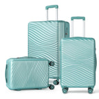 3Pcs Travel Luggage Set Trolley Spinner 20 /24/28 inch Suitcase Hard Shell Gold
