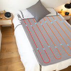 King Size Water Heated Mattress Pad 76x80 inch, Safe Electric Water Heated Mattress Topper with Mechanical Control, Soft & Comfortable Water Circulation Heated Bed Pad