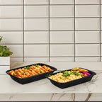 50-Pack 28oz Meal Prep Containers - Stackable Square Disposable Food Storage with Airtight Lids - Microwave & Dishwasher Safe
