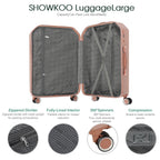 5 PCS Luggage Set PC+ABS Hardside Lightweight Suitcase w/Spinner Wheels TSA Lock