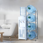 4-Tier 5-Gallon Water Jug Holder - Heavy Duty Detachable Vertical Storage Rack, (Holds 5 Bottles)