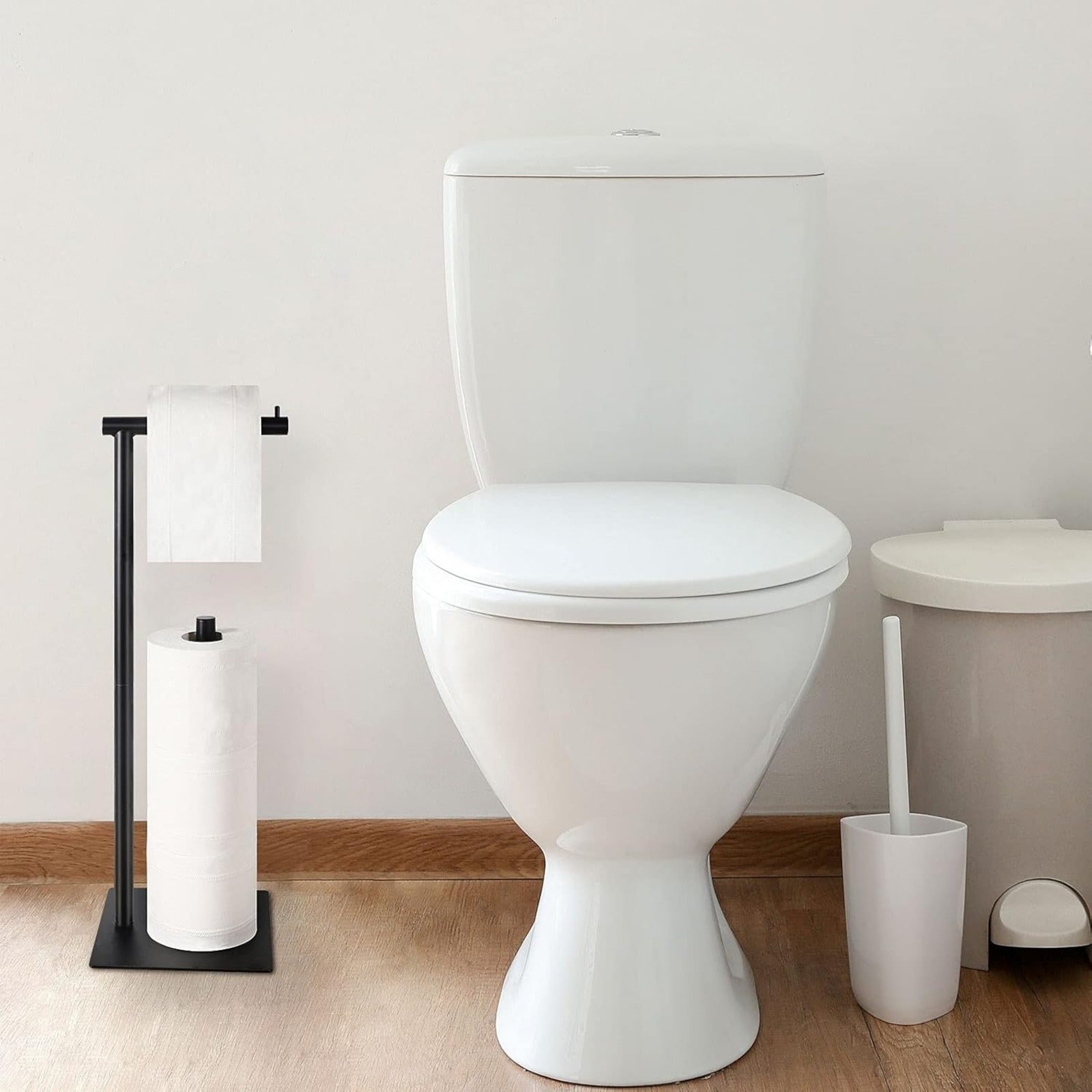 Stealth Series Freestanding Toilet Paper Tower | Minimalist Bathroom Tissue Hub