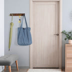 Rustic Solid Beech Wood Peg Coat Hooks 2 Pack, Wall Mount 4-Peg Hanging Rack with Adhesive Glue & Hardware Screws, Minimalist Farmhouse Wall Hanger for Coats, Backpacks, Umbrellas, Towels, Entryway Decor