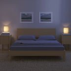 Modern Simple Desk Lamp with Linen Fabric Shade， Multifunction Eye Protection Table Light.