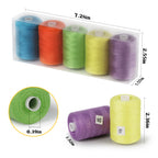 5-Color Cotton Quilting Thread Set - Versatile Sewing Machine Supplies for DIY Crafting Projects