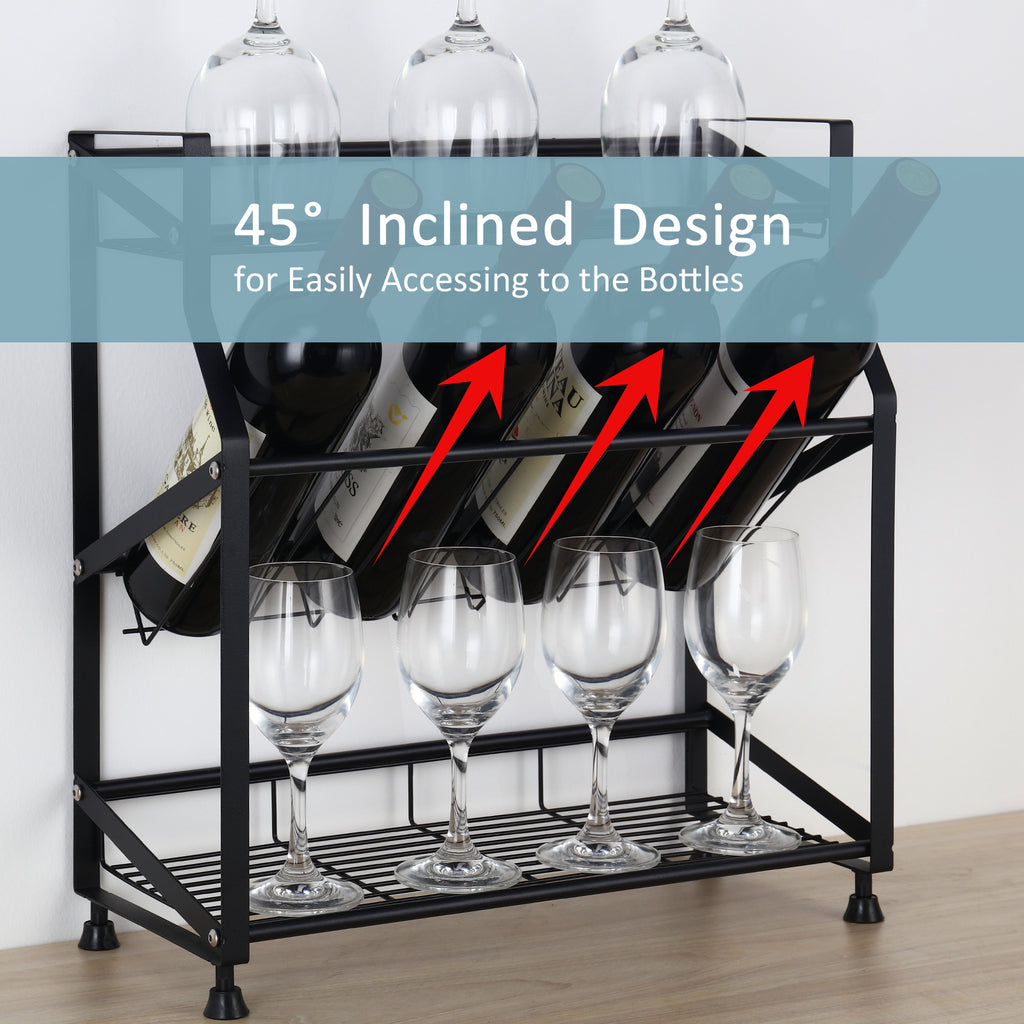 3-Tier Black Metal Spice Rack - Countertop Kitchen Organizer, Standing Jars & Bottle Storage Holder