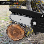 4-Inch Cordless Mini Chainsaw - Portable Electric Chainsaw with 2Â¡Ã2000mAh Batteries, Safety Lock & Splash Guard, Ideal for Wood Cutting & Tree Trimming