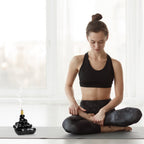 1 Pc Backflow Incense Burner With 10 Incense Cones, Heat-resistant & Easy To Clean, Suitable For Bedrooms, Living Rooms, Yoga Studios, Meditation, Black Home Decor, Tabletop Decorative Aromatherapy, Gift