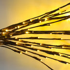 Set of 5 LED Willow Branch Lights - Battery Operated Realistic Twig Fairy Lighting for Interior Home Decor and Ambient Illumination