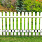 20-Pack Decorative Garden Fence, 16.5"H Fleur-de-lis Animal Barrier for Patio & Yard, Rustproof Metal Wire,