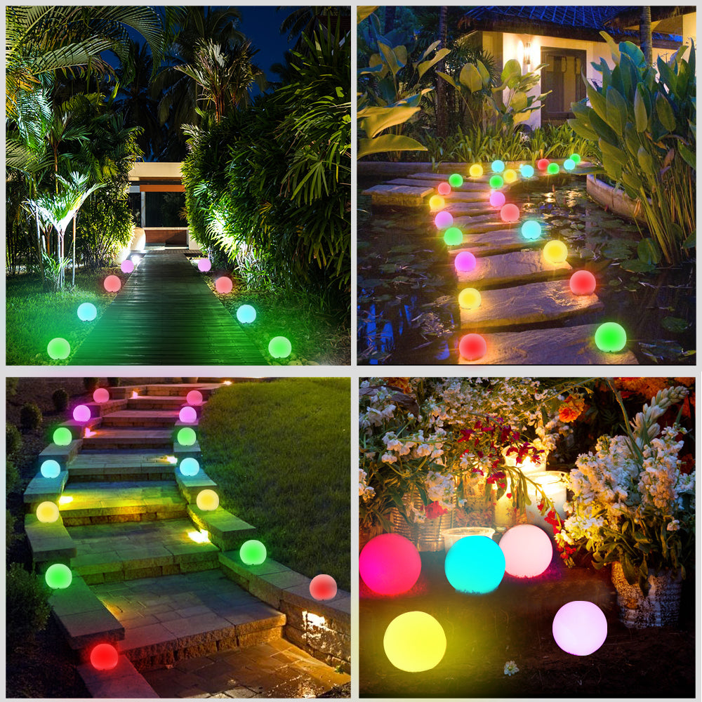 4 sets of outdoor solar street lamps, 7 types of color-changing solar landscape lamps, RGB solar street lamps, automatic on/off from dusk to dawn, low-voltage garden lamps, courtyard and sidewalk decorations