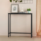 Sleek Black Narrow Entryway Console Table, Versatile Thin Side Table for Living Room, Foyer, and Office